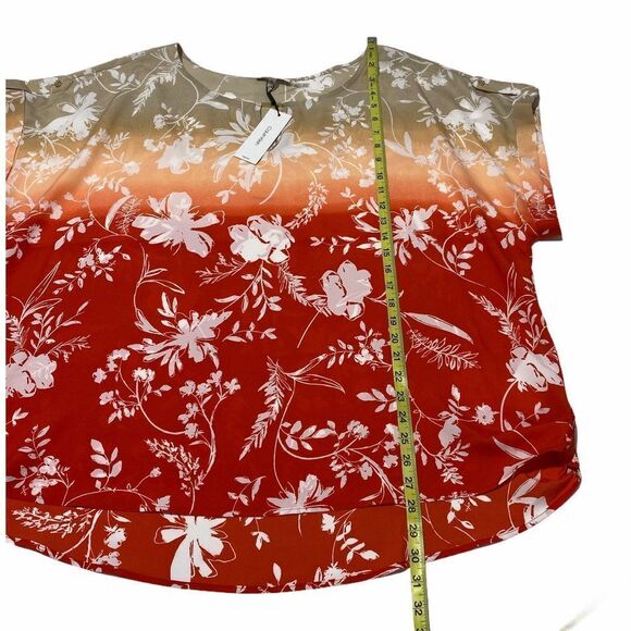 Calvin Klein tropical ombre keyhole blouse 3X NWT - Picture 9 of 13